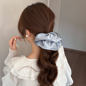 <span class=keywords><strong>Élastique</strong></span> à cheveux élégant pour femme, style coréen, <span class=keywords><strong>petit</strong></span>, rond, géométrique, imprimé, haute élasticité, pour queue de cheval - Product Image 3