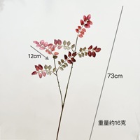 Fougère artificielle en forme d'asperge, fleur à franges chinoise à 2 branches, arbre poivrier, décoration végétale de style chinois pour la maison et l'hôtel