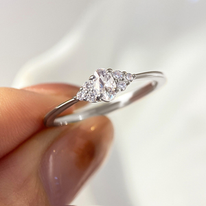 Bague tendance personnalisée plaquée or 18 carats avec zircone cubique 3A pour femmes - Product Image 3