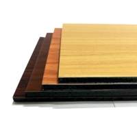 Feuille composée en aluminium de panneau de décoration d'armoire d'acp en bois ignifuge pour la conception intérieure