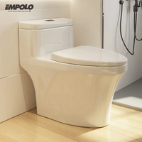 WC monobloc moderne de luxe blanc brillant CUPC en céramique à poser au sol avec double chasse et désodorisation automatique pour salle de bain