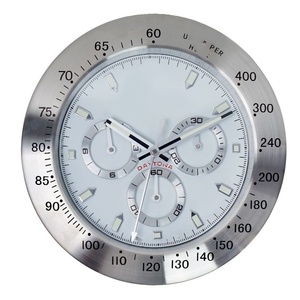 Horloge murale moderne de luxe de grande taille en métal esthétique ronde classique personnalisée de 14 pouces pour le <span class=keywords><strong>salon</strong></span> - Product Image 5