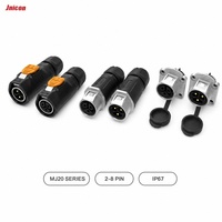 Connecteur Étanche Circulaire MJ20 IP67 à Verrouillage Rapide, Prise Mâle-Femelle à Montage sur Panneau pour Bateau, VR, Système de Capteurs Industriels