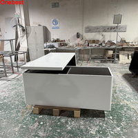 10 ans de garantie de haute qualité bureau bureau en L forme Corian surface solide Table de bureau de direction meubles de maison