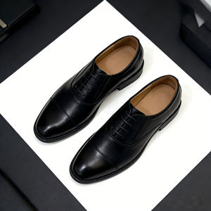 Scarpe Casual formali da uomo classiche scarpe da sposa da sposa a tre articolazioni nere scarpe da sposa da uomo - Product Image 1