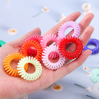 Vente en gros, 61 couleurs, cordon téléphonique étanche, petit 3.5cm en spirale sans couture, cheveux élastiques, cravates pour femmes et filles