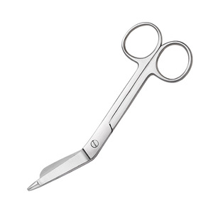 Ciseaux chirurgicaux Guanlan 14 cm, courbés, en acier inoxydable, pour couper les bandages et retirer les pansements - Product Image 1