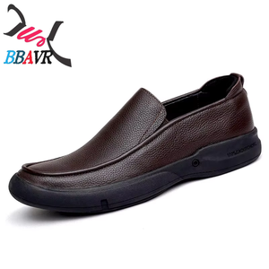 Chaussures habillées pour hommes grande taille, en cuir de vachette véritable avec doublure en maille lumineuse, semelle intérieure souple en PU, fermeture à lacets, style plateforme pour le bureau - Product Image 3