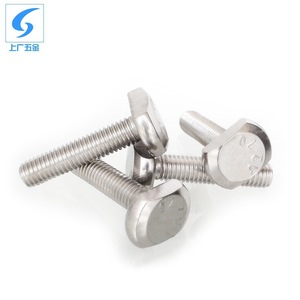 Pernos de Ranura en T de Shanghái y Guangzhou, M5 M10 M12, Acero Inoxidable 304, Cabeza Hexagonal con Brida, Totalmente Roscados, Estándar GB37-88 - Product Image 3