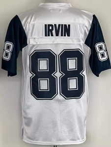 Retro Khâu Bóng Đá Mỹ Jersey 21 Deion Sander 88 <span class=keywords><strong>Michael</strong></span> Irvin 8 Troy Aikman 12 Staubach 22 E. <span class=keywords><strong>Smith</strong></span> 33 Dorsett Jersey - Product Image 2