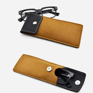 Custom felt sunglasses bag, stylish and simple snap-button <b>glasses</b> bag, <b>reading</b> <b>glasses</b> storage bag - Product Image 2