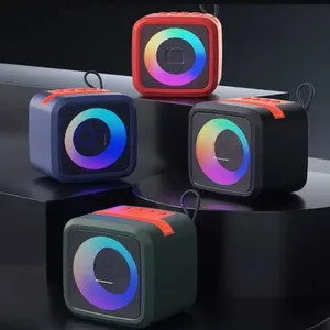 Mini Taşınabilir Hoparlör Ev Masaüstü Spor Mini Subwoofer Ses Kutusu Hoparlör RGB Atmosfer Işığı <span class=keywords><strong>MIC</strong></span> TF Kart - Product Image 5