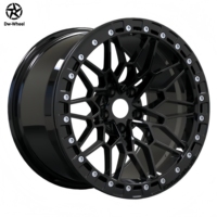 Jantes Beadlock en alliage d'aluminium forgé DW 18 19 20 pouces 5x112 noires à motif maillé pour BMW M3 G80 M4 G82 G83, légères, pour la course de dragster