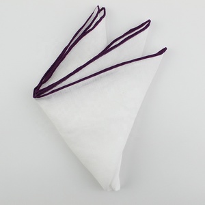 Mens Phù Hợp Với Thời Trang Giản Dị Sang Trọng Tùy Chỉnh In Màu Sắc Khác Nhau Trim Hand Cán Cạnh Khăn Tay Ý <span class=keywords><strong>Pocket</strong></span> Vải Lanh Vuông - Product Image 3