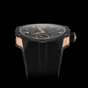 Nouvelle montre mécanique de sport pour homme, boîtier en fibre de carbone premium, mouvement squelette, aiguilles lumineuses, bracelet en caoutchouc, étanche - Product Image 4