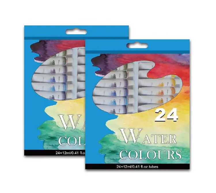 Pintura portátil de cor pura venda quente define bolos aquarela personalizados para pintura do artista