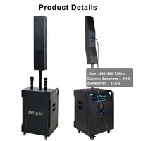 Altavoces de Columna Más Vendidos con Micrófono Inalámbrico Sistema de PA Profesional de Columna Line Array Activo de 15 Pulgadas