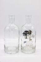 Bouteilles en verre de luxe multi-capacités, bouteilles en verre vides pour la tequila, emballage haut de gamme pour spiritueux