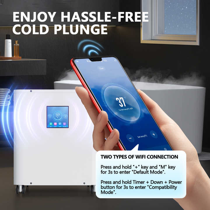 ICEGALAX Upgraded 1/2HP 1HP Cold Plunge Water Cooling Chiller WIFI Control Ice Bath Chiller ...
