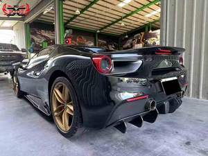 <span class=keywords><strong>Prix</strong></span> de gros, jupes latérales en fibre de carbone sèche de style V, diffuseur arrière, spoiler, pièces de carrosserie, kit carrosserie pour <span class=keywords><strong>Ferrari</strong></span> 488 GTB Sports - Product Image 5