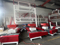 Machine de soufflage de film PE automatique Hongtong, état neuf, ABC3, 3 couches, LDPE, HDPE, LLDPE, film pour serre, film agricole