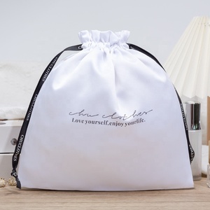 Özel Logo ile saten çanta, yumuşak saten toz torbası, yumuşak saten çanta toptan - Product Image 2