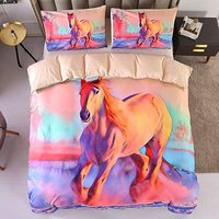 Chine usine conception florale 3D imprimé couette ensemble 100% polyester enfants housse de couette ensemble de literie pour un usage domestique