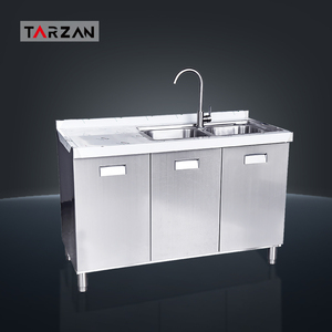 201/304 di fabbrica in acciaio inox attrezzature da cucina commerciale cucina armadio moderno con rubinetto 3 porte armadi da cucina - Product Image 2