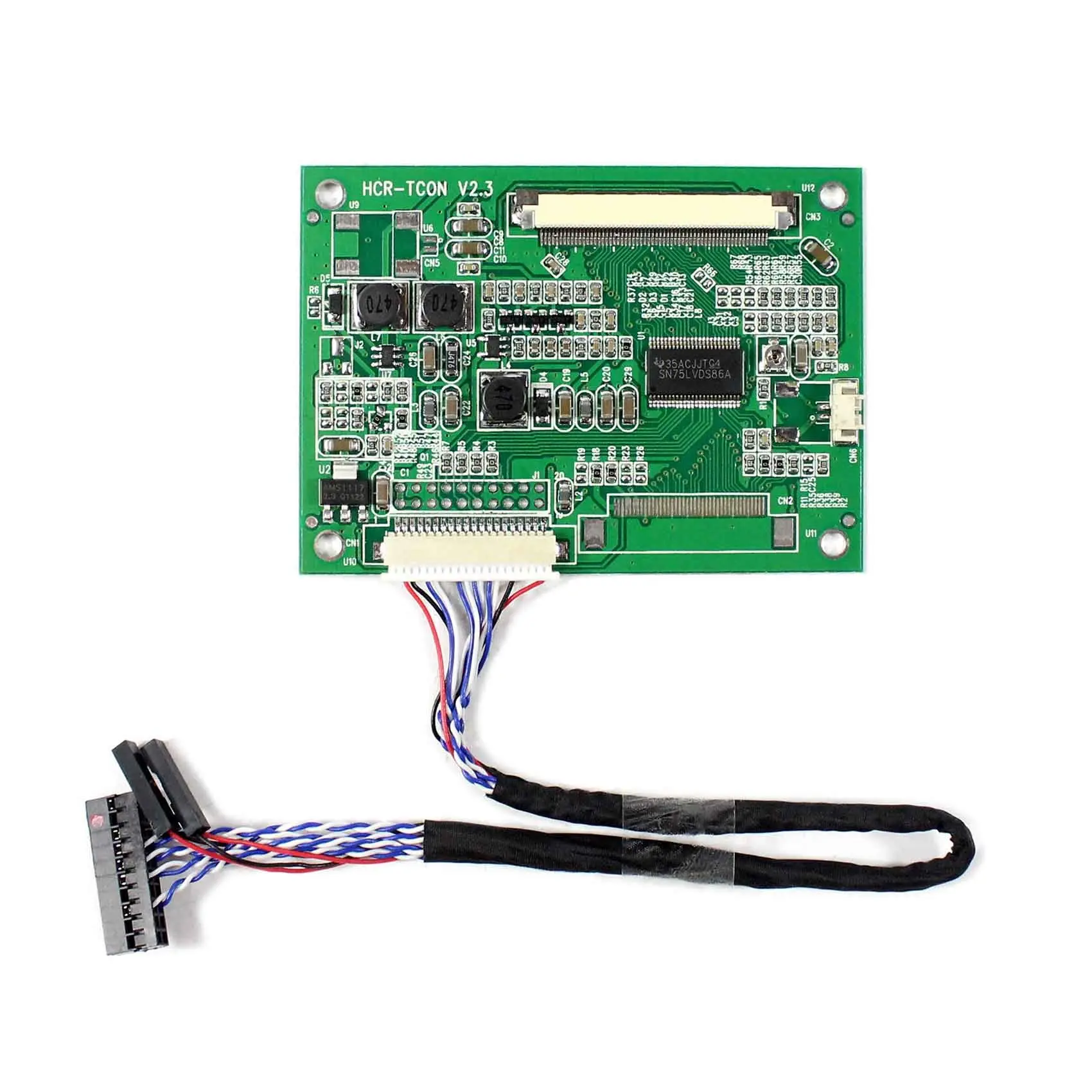 LVDS to TTL Tcon Board Work for A070VW04, A080SN01, A104SN03 Support resolution with 640x480, 800x480, 800x600