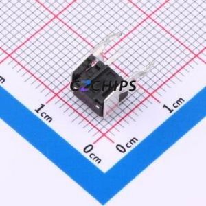 TS013-CBW0FH4.5 Tactile Switch Through hole-4P,7.5x7mm Switch Single Pole Single Throw Round Button 2.5N Right Angle Insert - Product Image 2