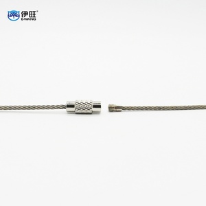 Porte-clés en fil métallique à verrouillage par vis en acier inoxydable en gros - Product Image 4