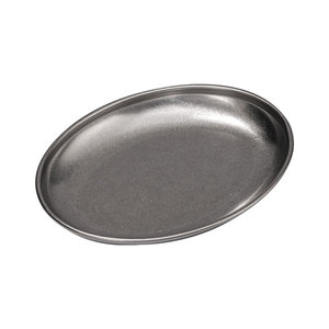 Plaque Ovale Rétro en Acier Inoxydable pour Barbecue Plateau de Café Argenté de Haute Qualité Plat à Fond Peu Profond pour Grill de Fruits Vaisselle Vintage - Product Image 6