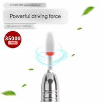 Kit de manucure portable exclusif, perceuse à ongles électrique complète, faible bruit, écran LCD, boîtier tout métal, 35000 tr/min, multi-tension, personnalisable
