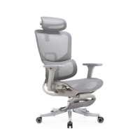 Chaise de bureau de jeu pivotante avec repose-pieds Mobilier de bureau de qualité Chaise de bureau ergonomique à dossier haut pour ordinateur
