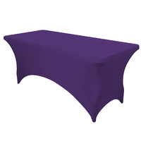 Couverture de table ajustée rectangulaire de couleur personnalisée de 6 pieds Nappe en spandex à haute élasticité Techniques tissées