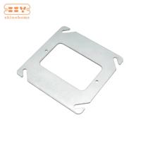Cache-dispositif carré simple en acier prégalvanisé 4x4 pouces pour boîtes de jonction électriques métalliques standard américaines