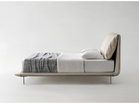 Modernes italienisches minimalist isches Kingsize-Bett aus Leder mit Kopfteil kissen Neues Design Gepolstertes Schlafzimmer bett Weiches Bett für Hotels