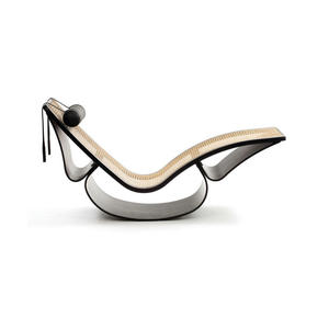 Silla mecedora italiana de <span class=keywords><strong>diseño</strong></span> moderno Rio, cómoda silla de ocio con cuero para el hogar, apartamento, Hotel, jardín al aire libre - Product Image 6