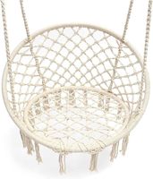 Fauteuil suspendu bohème moderne en macramé, chaise œuf suspendue, hamac tissé en corde pour l'extérieur