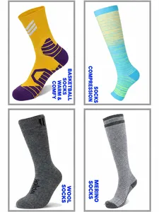 Calze Sportive Personalizzate Uomo <span class=keywords><strong>Donna</strong></span>, Calze da Corsa Atletiche con Logo per Allenamento in Palestra e Squadre - Product Image 3