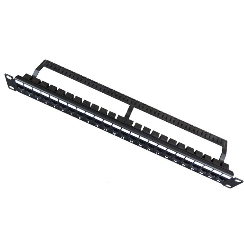 Cat5 Blank 24 Port 1U 19 Inch Rack Mount Networking Keystone RJ45 <strong>Patch</strong> <strong>Panel</strong> <strong>with</strong> <strong>Cable</strong> Manager