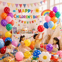 Ballons en latex ronds de 12 pouces, à pois, imprimés sur mesure, couleur mate, standard, pour décorations de fête - Vente en gros