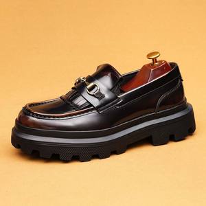High Quality Designer Pure Cowhide Leather <b>Shoes</b> Closed Toe Waterproof Casual Breathable <b>Soft</b> <b>Sole</b> Laced Business Casual Men's - Product Image 6