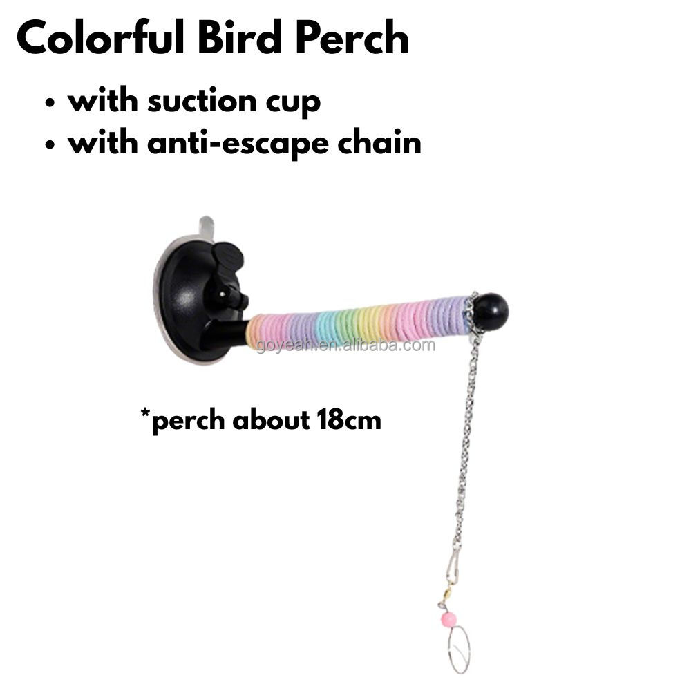 Perche colorée avec chaîne anti-fuite