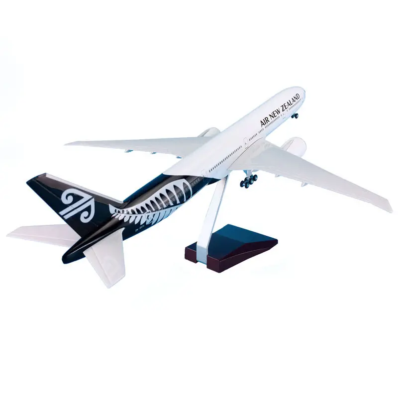 47Cm 1/158 Schaal Lucht Nieuw-Zeeland Boeing 777 Vliegtuigmodellen Met Led-Licht En Landingsgestellen