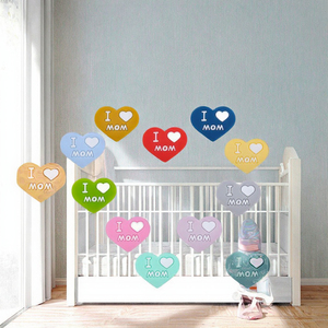 J'aime <span class=keywords><strong>Mam</strong></span>/papa bricolage en forme de coeur attache-sucette bijoux accessoires perles de dentition en Silicone de qualité alimentaire - Product Image 4