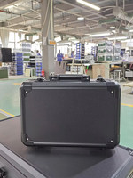 Maletín de Aluminio Negro Personalizado, Caja de Exhibición, Estuche para Documentos, Caja de Almacenamiento para Herramientas/Hardware, Hecho a Medida