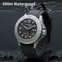 Montre de plongée automatique mécanique pour homme avec boîtier en alliage de titane, superluminescente 3D suisse et mouvement MIYOTA 8215, étanche 500 m