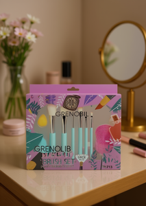 Grenolib Makeup <b>Brush</b> Set 9 Pcs Synthetic Hair Plastic Handle For Powder Application H713 - Product Image 2