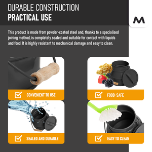 Bote de cubo de almacenamiento multifuncional con tapa y asa de transporte 500 ml-Contenedor de jarra decorativo de chapa de acero vintage - Product Image 3